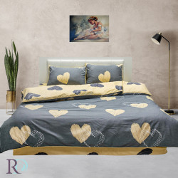 Единично спално бельо Heart - Памучен сатен