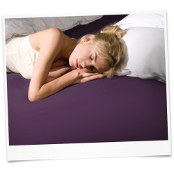 Луксозен чаршаф с ластик Bella Donna 140х200 см. Blackberry