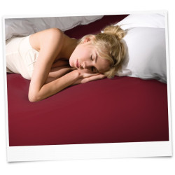 Луксозен чаршаф с ластик Bella Donna 90х200 см. Crimson