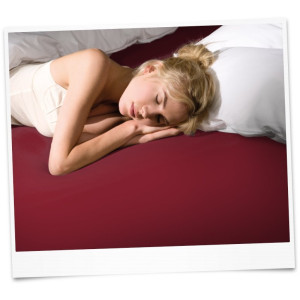 Луксозен чаршаф с ластик Bella Donna 140х200 см. Crimson