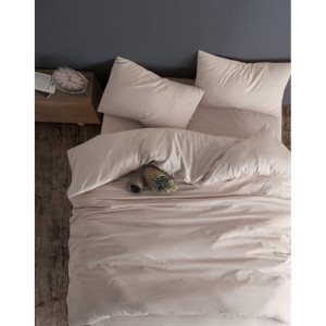 Единичен олекотен спален комплект Бежово - Ранфорс  Единичен олекотен спален комплект Бежово - Ранфорс