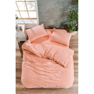 Единичен олекотен спален комплект Праскова - Ранфорс  Единичен олекотен спален комплект Праскова - Ранфорс