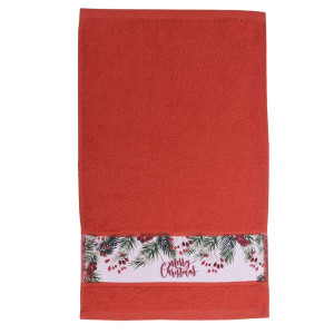 Хавлиена кърпа с коледен десен Весела Коледа