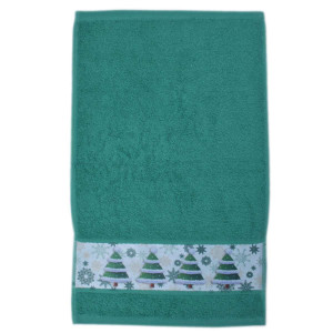 Хавлиена кърпа с коледен десен Christmas trees