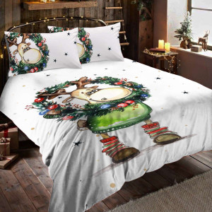 Единичен спален комплект Коледно Еленче