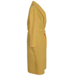 Вафлен халат за баня в жълт цвят - 100% Памук