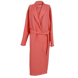 Вафлен халат за баня в цвят корал - 100% Памук Вафлен халат за баня в цвят корал - 100% Памук