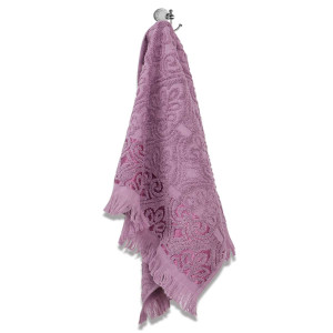 Лилава хавлиена кърпа с ресни 70/140 - Арт Лилава хавлиена кърпа с ресни 70/140 - Арт