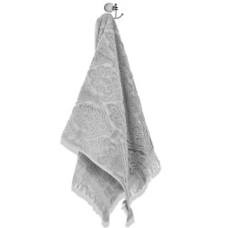 Текстурирана хавлиена кърпа с ресни 70х140 Сива