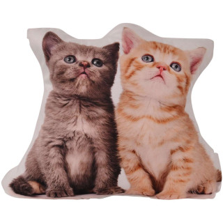 Интериорна възглавница с 3D десен kittens