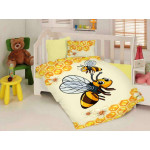 Бебешко спално бельо от ранфорс Пчелички