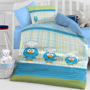 Памучно бебешко спално бельо Cooking duck