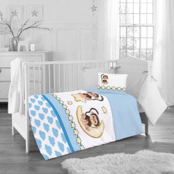 Памучно бебешко спално бельо Маймунка