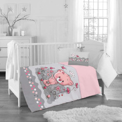 Памучно бебешко спално бельо Розова мечта