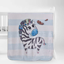 Нежно одеяло за бебе - Zebra
