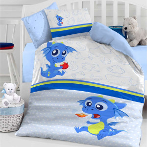 Памучен спален комплект за бебе Baby dragon 
