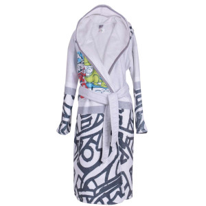 Детски халат за баня - Скейтборд Дино XL