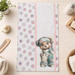 Малка детска хавлиена кърпа Pink Bear с DF печат Малка детска хавлиена кърпа Pink Bear с DF печат