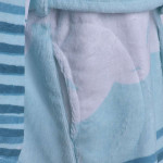 Детски халат за баня - Синьо бухалче L