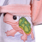 Детски халат за баня - Розова костенурка S