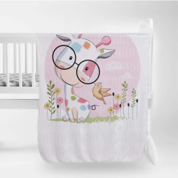 Нежно одеяло за бебе - Щастливото жиравче