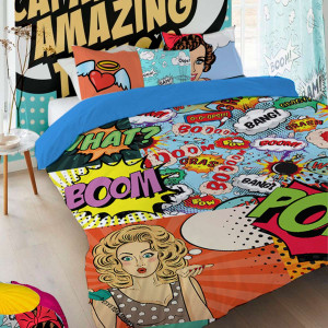 Детско спално бельо от ранфорс Комикс