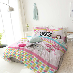 Детско спално бельо от ранфорс Розови сънища