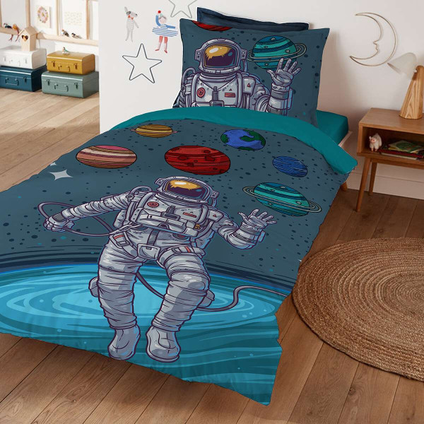 Детски спален комплект Астронавт - 100% ранфорс