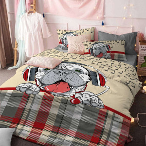 Детски спален комплект Кучешко парти - 100% ранфорс Детски спален комплект Кучешко парти - 100% ранфорс