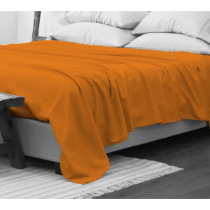 Оранжев долен чаршаф 150х240 см. - Ранфорс Оранжев долен чаршаф 150х240 см. - Ранфорс