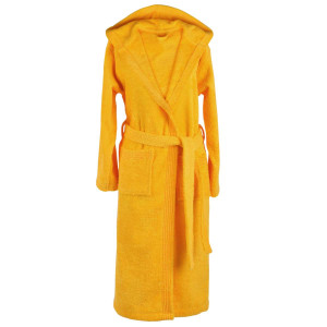 Жълт халат за баня с качулка Меми Жълт халат за баня с качулка Меми