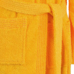 Жълт халат за баня с качулка Меми