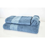 Памучна хавлиена кърпа за баня Ева Синя