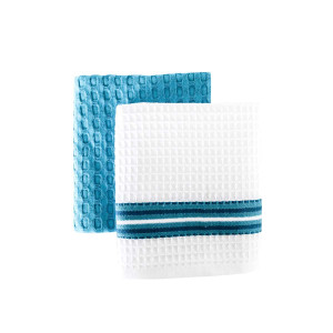 Лукс сет от 2 бр. кухненски кърпи - Синьо и бяло