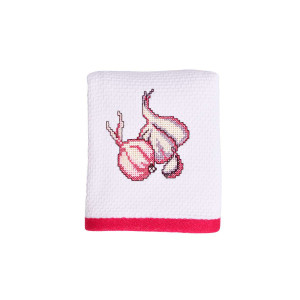 Памучна хавлиена кърпа с бродерия Зеленчуци Памучна хавлиена кърпа с бродерия Зеленчуци