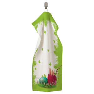 Кърпа с великденски десен в зелено