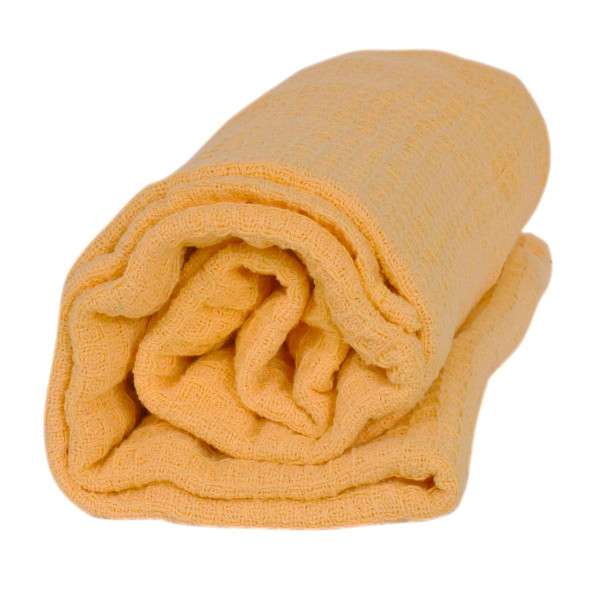 Жълто Вафел одеяло от 100% Памук
