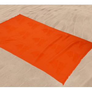 Оранжева плажна кърпа Лодки Оранжева плажна кърпа Лодки