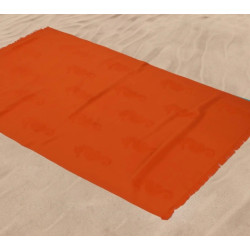 Оранжева плажна кърпа Морски кончета