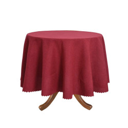 Покривка за кръгла маса в цвят бордо Ф 150