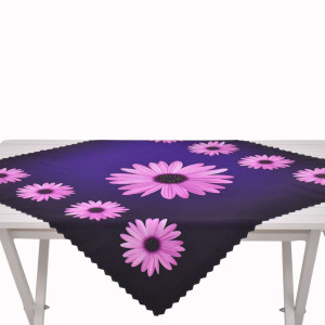 Лилава покривка за маса 75/75 -Гербери