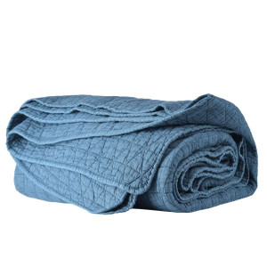 Ефектно покривало за спалня - петролено