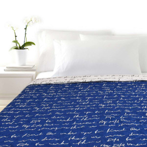 Микрофибърно шалте Подпис син