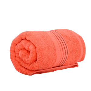 Памучна кърпа за тяло в цвят корал Памучна кърпа за тяло в цвят корал