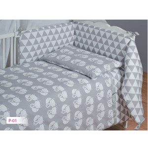 Бебешки спален комплект Pretty - сив