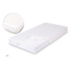 Бял чаршаф с ластик бамбук - 60х120 см.