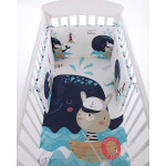 Бебешки спален комплект с обиколник Happy Sailor 2 части 70х140 см.