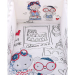 Бебешки спален комплект с обиколник Love Rome 2 части 70х140 см.