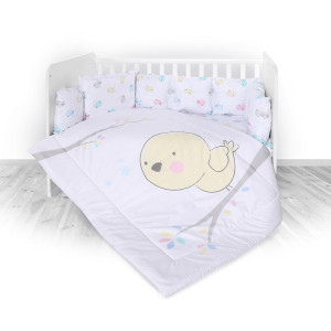 Бебешки спален комплект с обиколник Chicks - 60х120 см. 