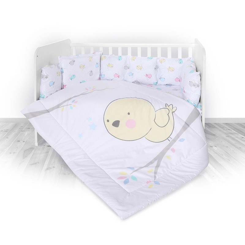 Бебешки спален комплект с обиколник Chicks - 70х140 см. Бебешки спален комплект с обиколник Chicks - 70х140 см.